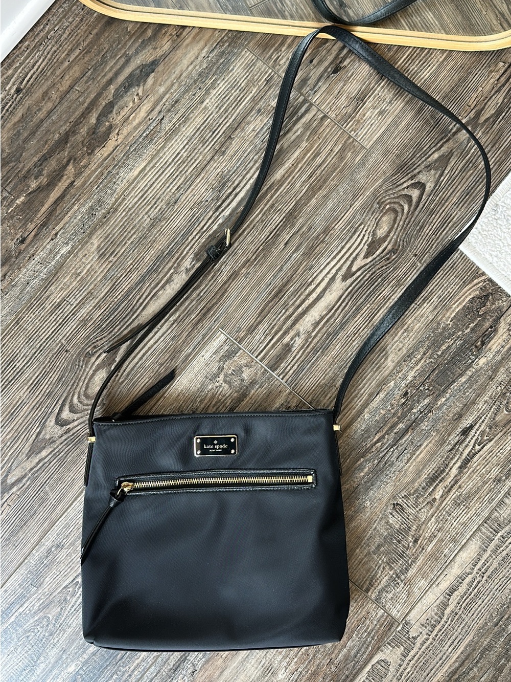 kate spade Black Crossbody Bag with Gold Hardware